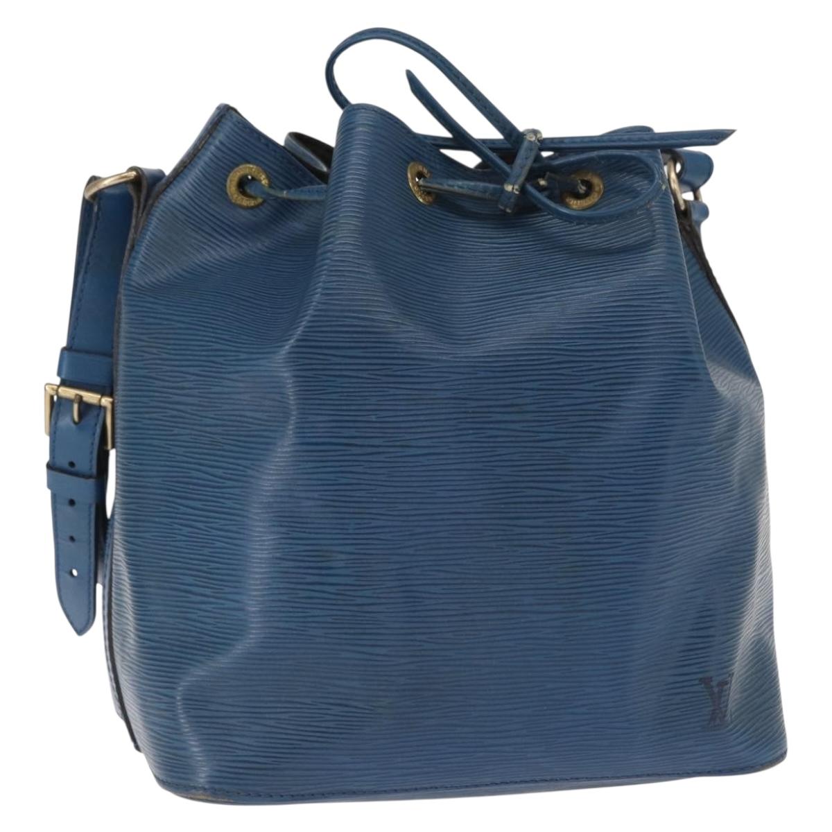 LOUIS VUITTON Epi Petit Noe Shoulder Bag Blue M44105 LV Auth 158249