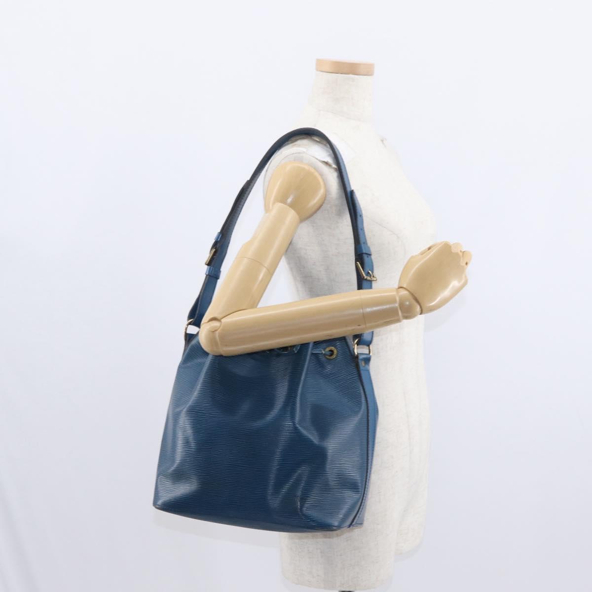 LOUIS VUITTON Epi Petit Noe Shoulder Bag Blue M44105 LV Auth 158249