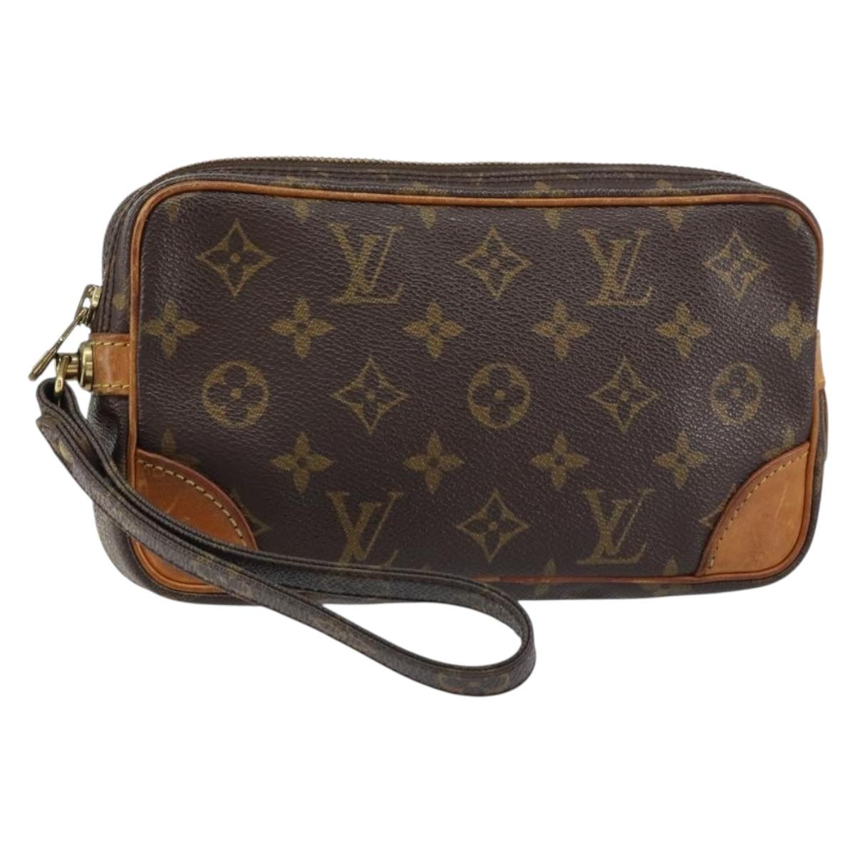 LOUIS VUITTON Monogram Marly Dragonne PM Clutch Bag M51827 LV Auth 158336