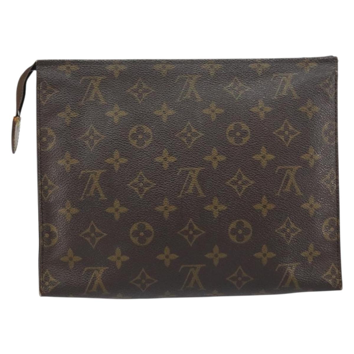 LOUIS VUITTON Monogram Poche Toilette 26 Pouch M47542 LV Auth 158337
