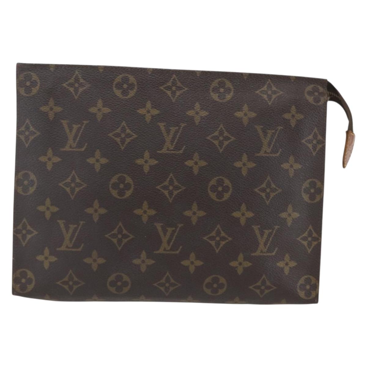 LOUIS VUITTON Monogram Poche Toilette 26 Pouch M47542 LV Auth 158339