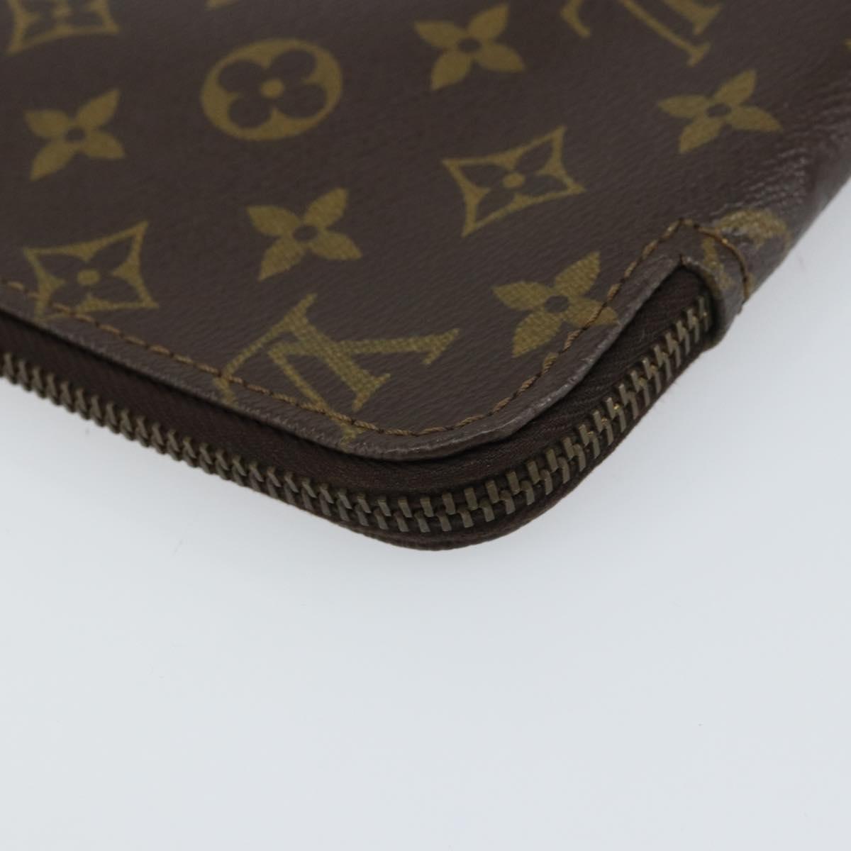 LOUIS VUITTON Monogram Posh Documents Clutch Bag M53456 LV Auth 158340