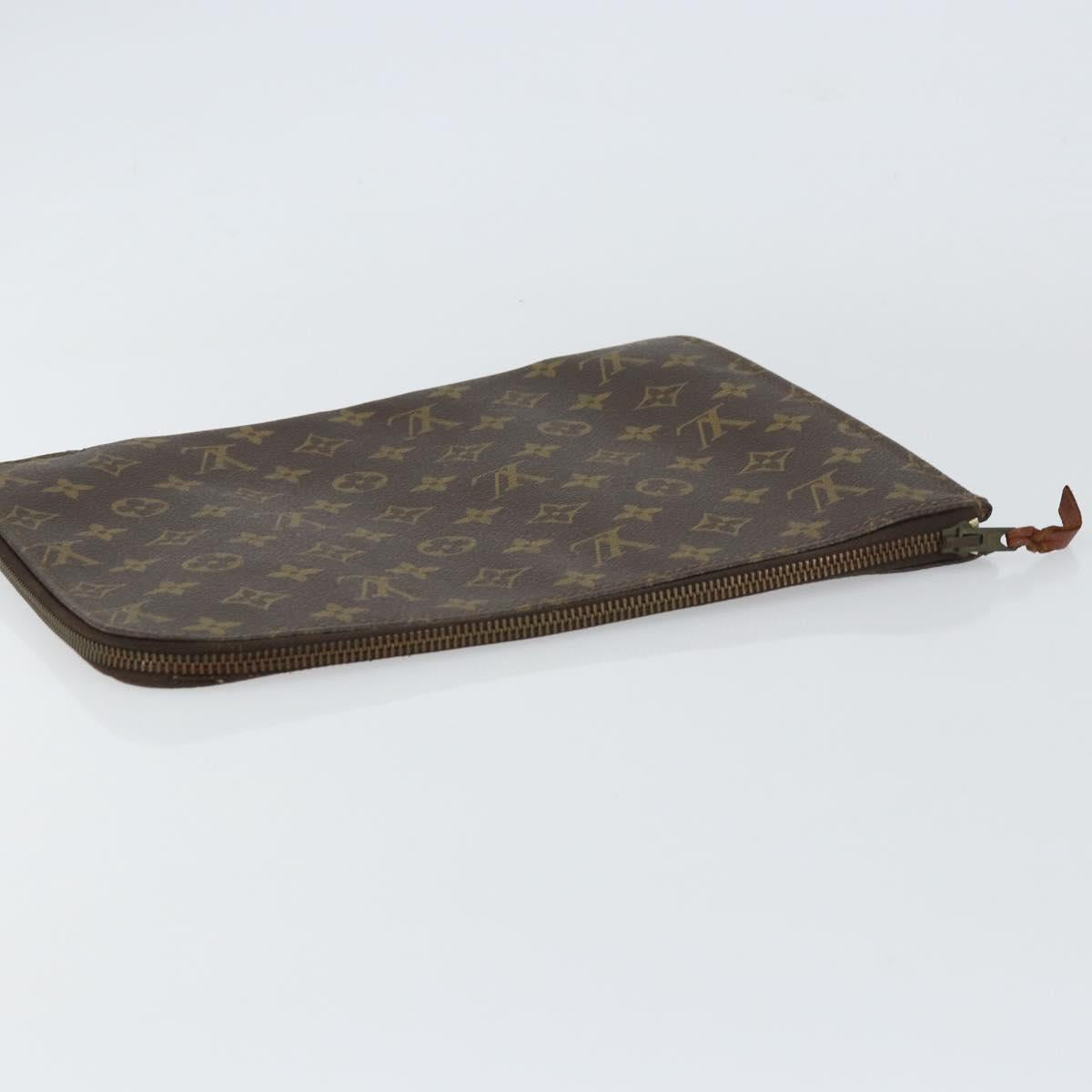 LOUIS VUITTON Monogram Posh Documents Clutch Bag M53456 LV Auth 158340