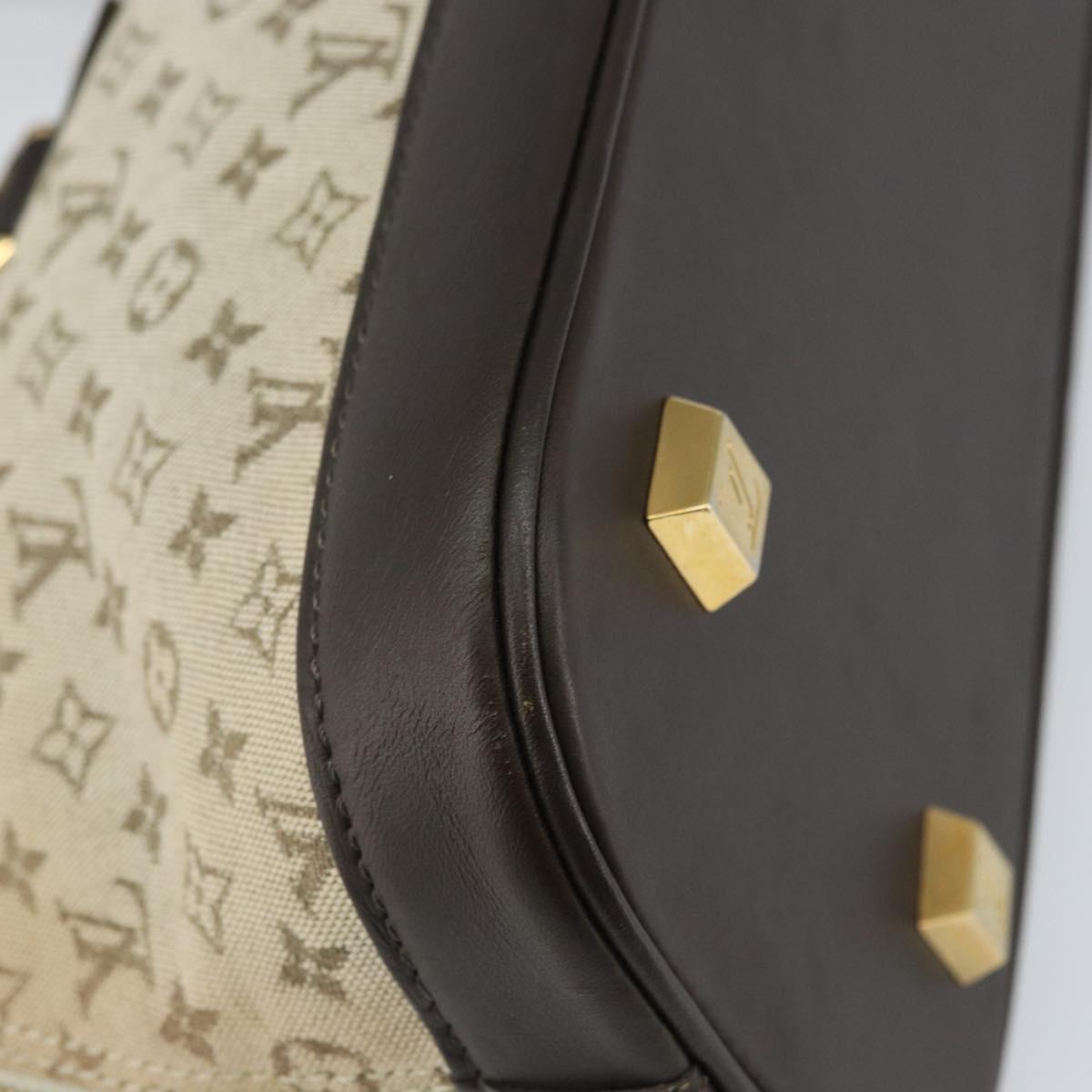 LOUIS VUITTON Monogram Mini Alma Ron Hand Bag Khaki M92206 LV Auth 158341