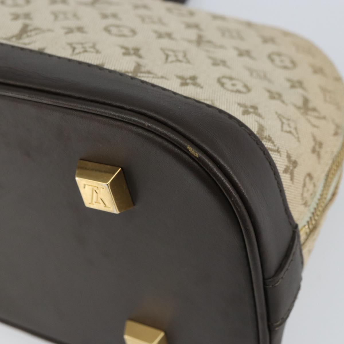 LOUIS VUITTON Monogram Mini Alma Ron Hand Bag Khaki M92206 LV Auth 158341