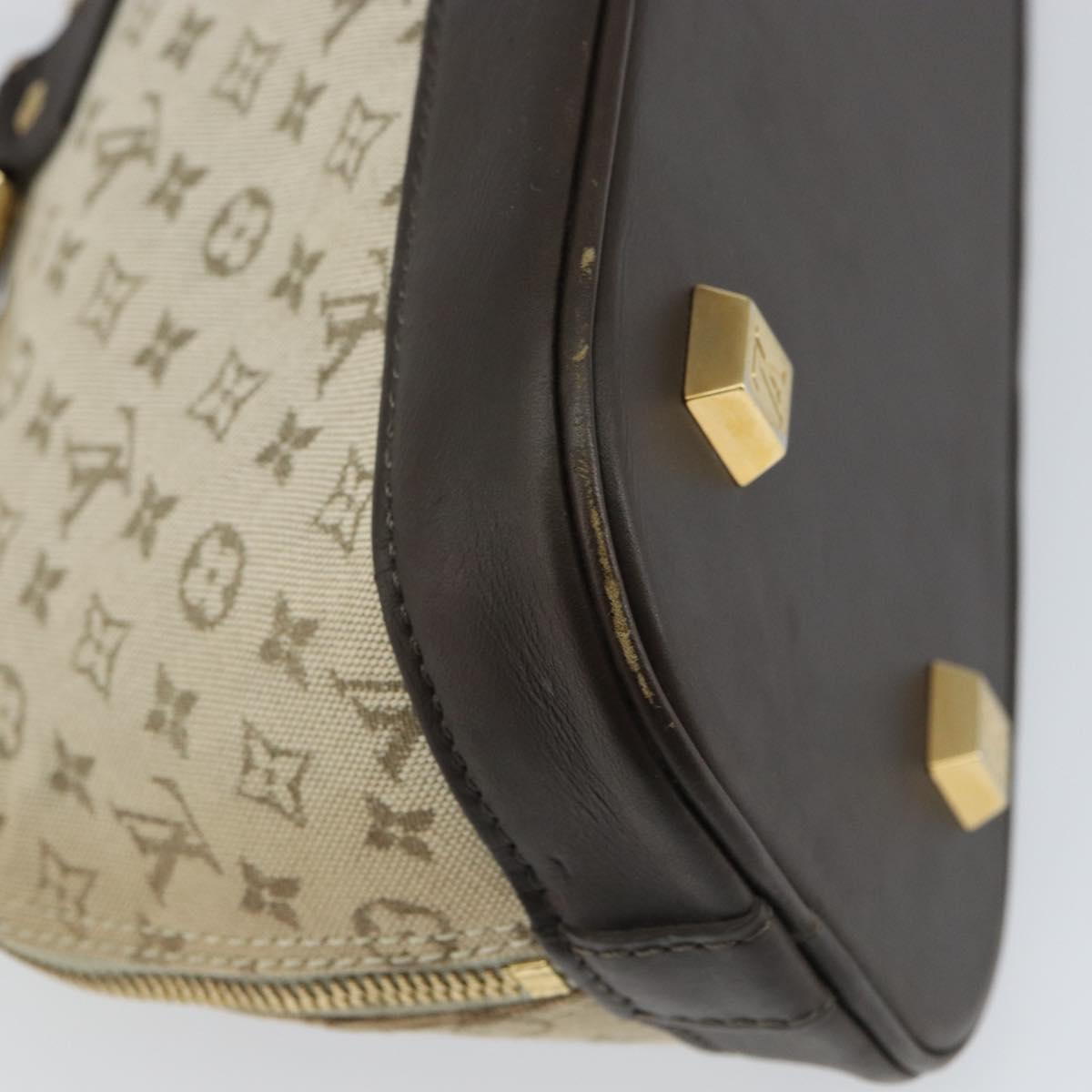 LOUIS VUITTON Monogram Mini Alma Ron Hand Bag Khaki M92206 LV Auth 158341