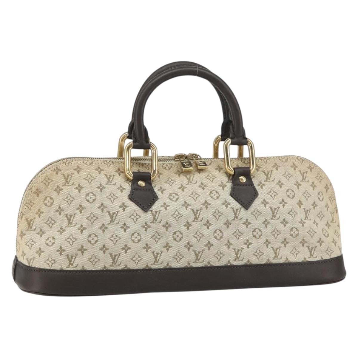 LOUIS VUITTON Monogram Mini Alma Ron Hand Bag Khaki M92206 LV Auth 158341
