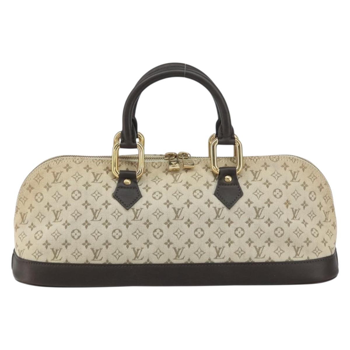 LOUIS VUITTON Monogram Mini Alma Ron Hand Bag Khaki M92206 LV Auth 158341