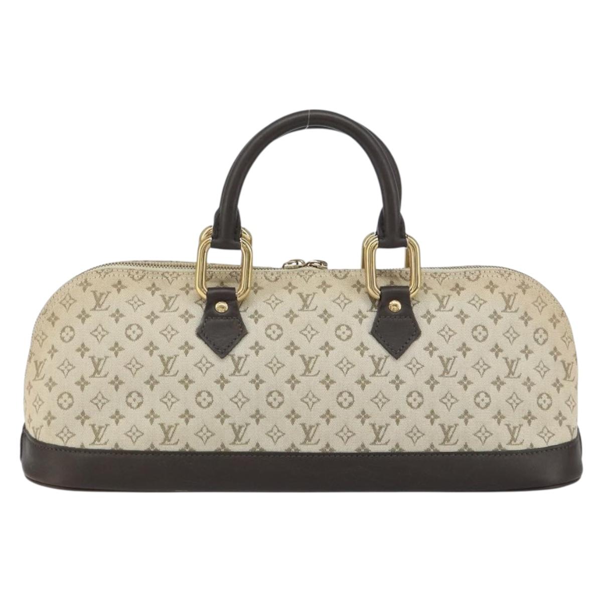 LOUIS VUITTON Monogram Mini Alma Ron Hand Bag Khaki M92206 LV Auth 158341
