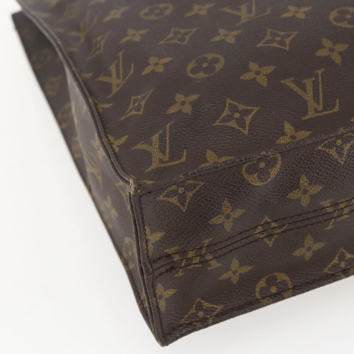 LOUIS VUITTON Monogram Sac Plat Hand Bag M51140 LV Auth 158345