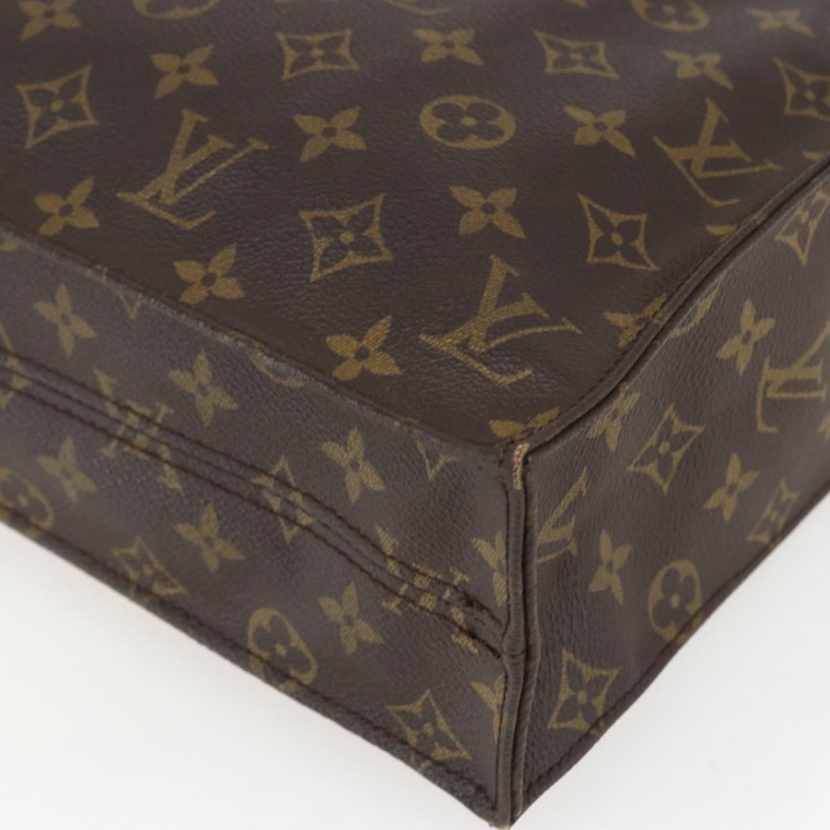 LOUIS VUITTON Monogram Sac Plat Hand Bag M51140 LV Auth 158345