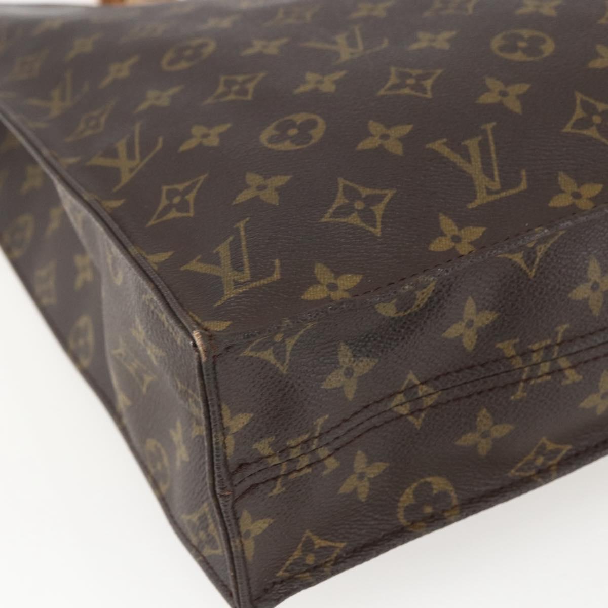 LOUIS VUITTON Monogram Sac Plat Hand Bag M51140 LV Auth 158345