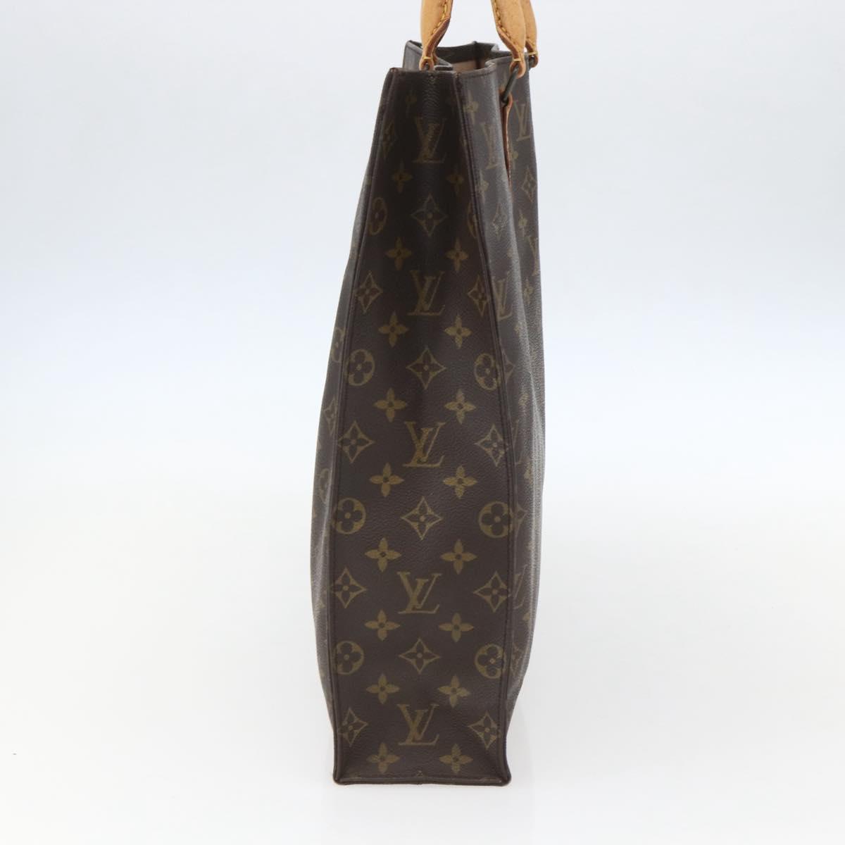 LOUIS VUITTON Monogram Sac Plat Hand Bag M51140 LV Auth 158345