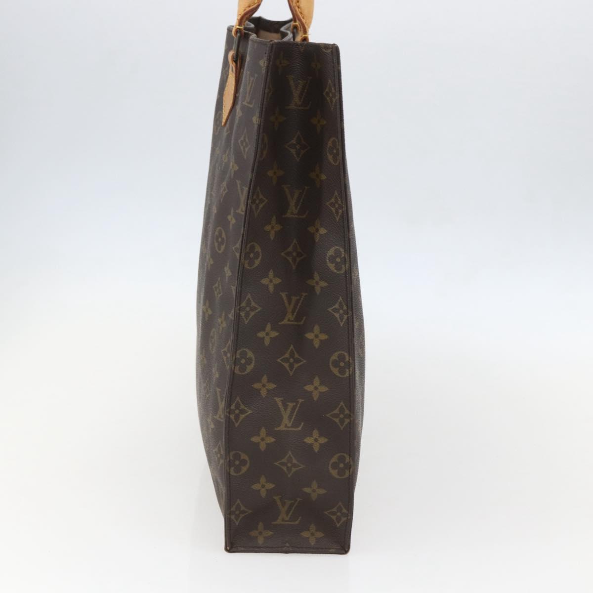 LOUIS VUITTON Monogram Sac Plat Hand Bag M51140 LV Auth 158345