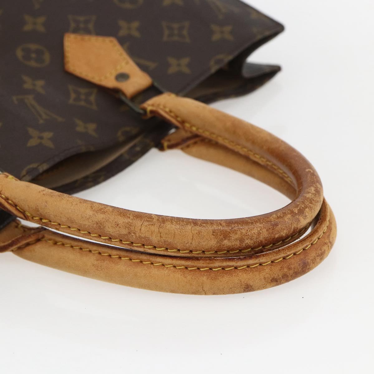 LOUIS VUITTON Monogram Sac Plat Hand Bag M51140 LV Auth 158345