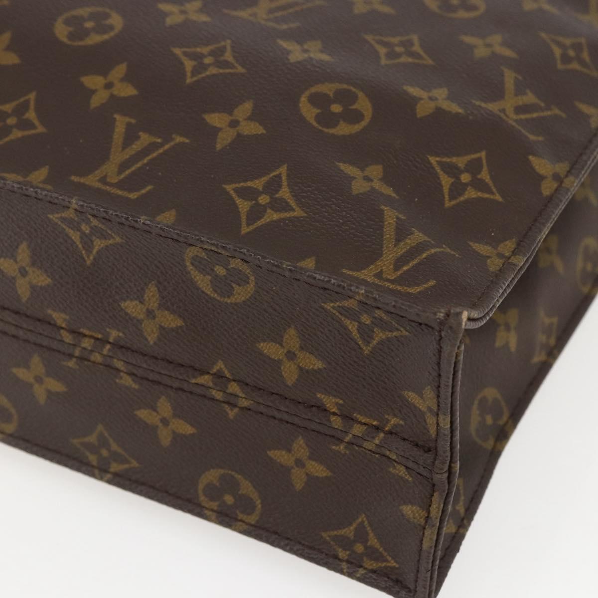 LOUIS VUITTON Monogram Sac Plat Hand Bag M51140 LV Auth 158347