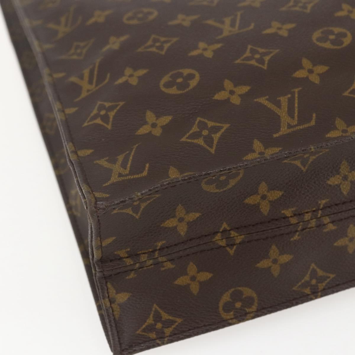 LOUIS VUITTON Monogram Sac Plat Hand Bag M51140 LV Auth 158347