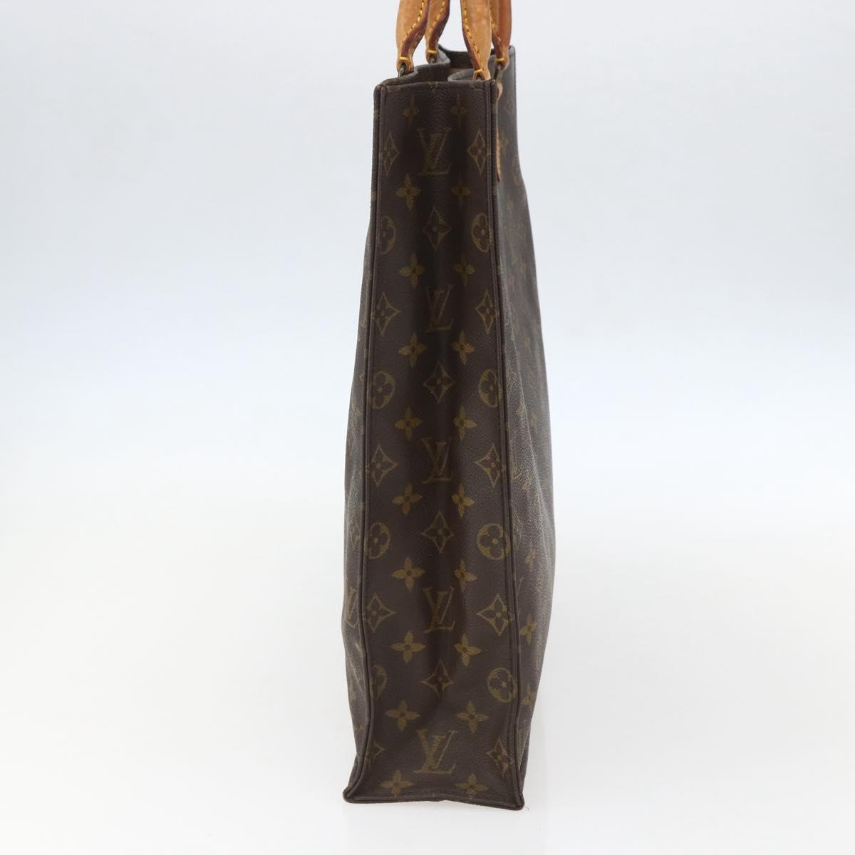 LOUIS VUITTON Monogram Sac Plat Hand Bag M51140 LV Auth 158347