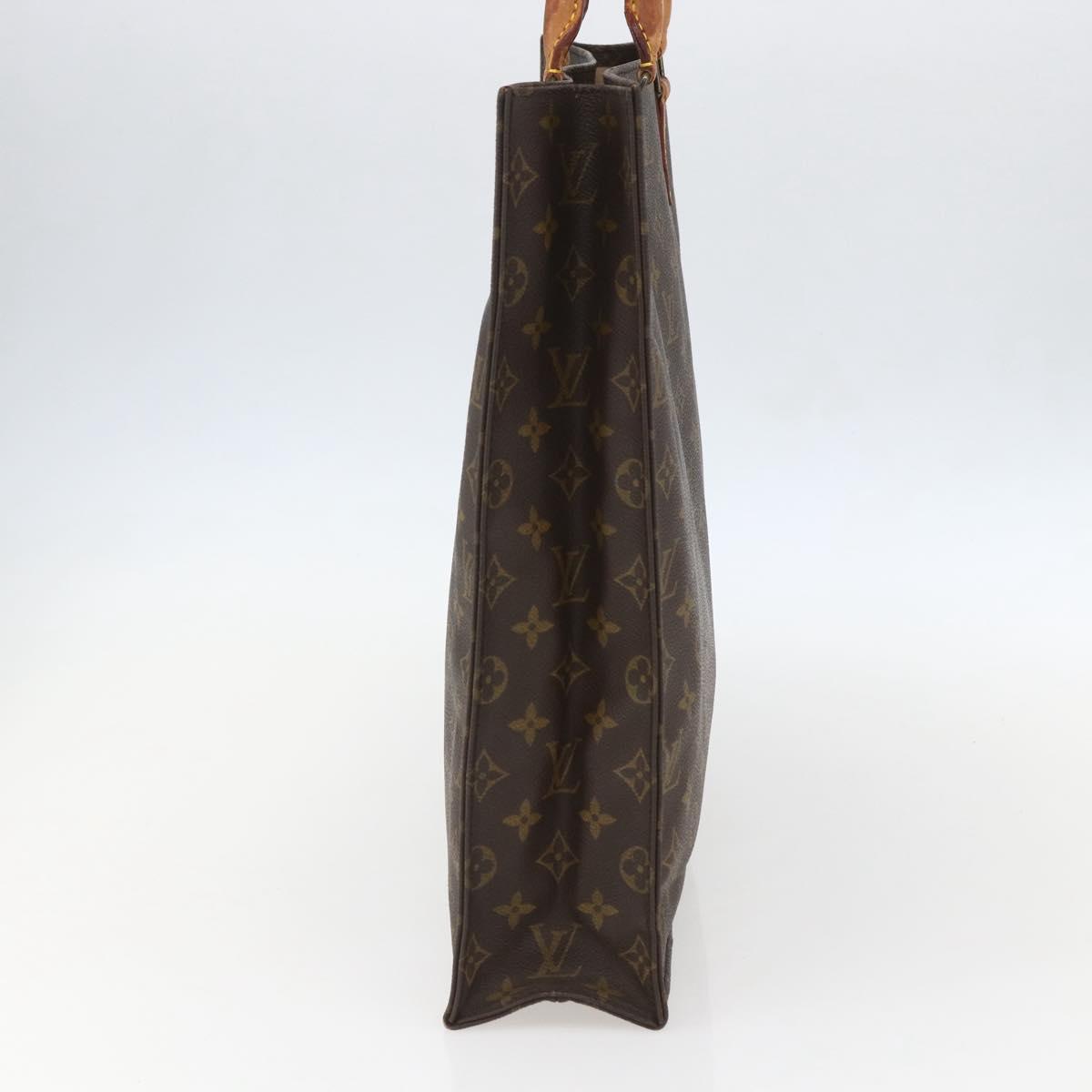 LOUIS VUITTON Monogram Sac Plat Hand Bag M51140 LV Auth 158347