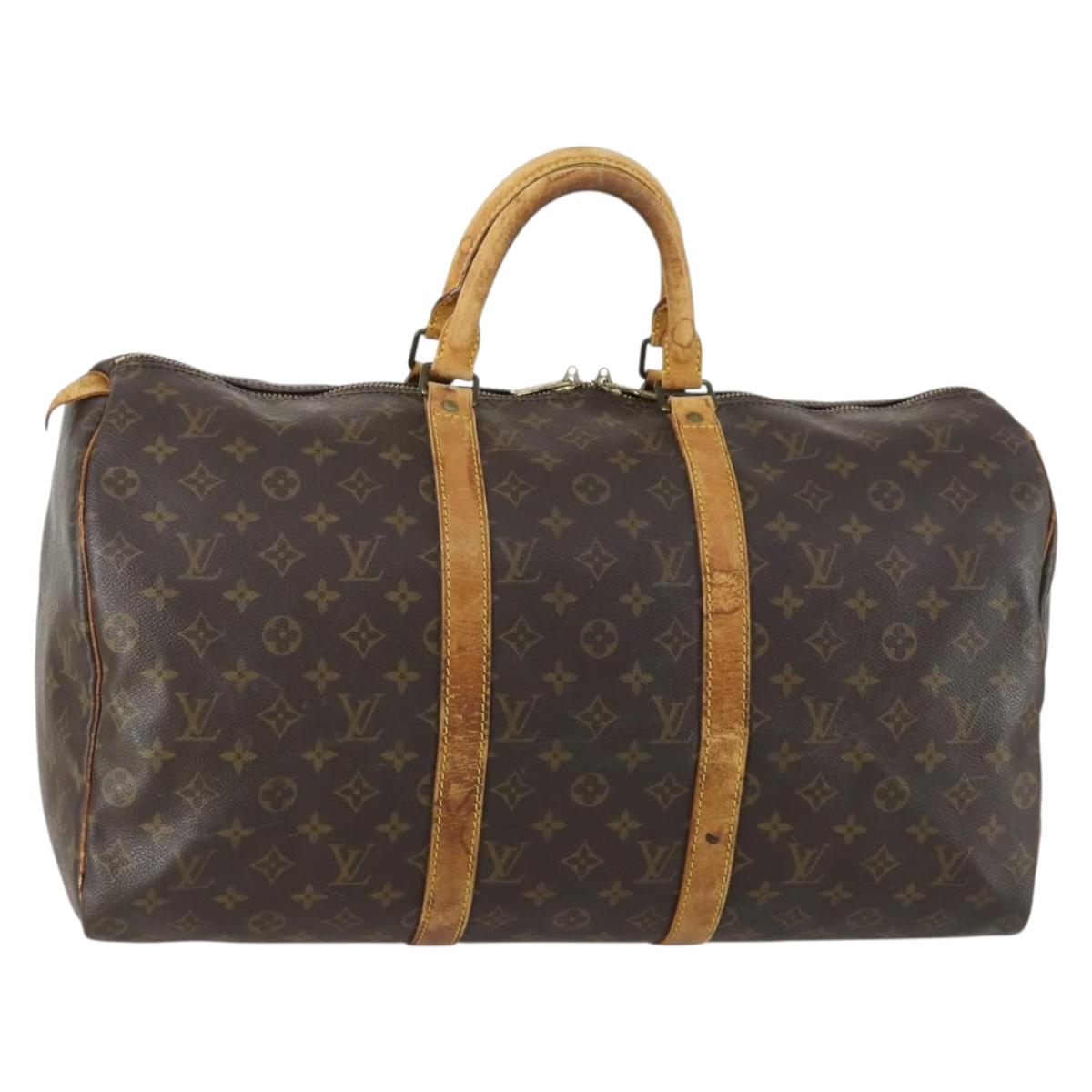 LOUIS VUITTON Monogram Keepall 50 Boston Bag M41426 LV Auth 158350