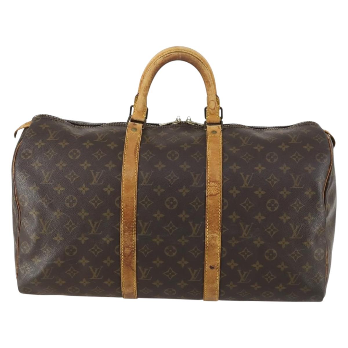 LOUIS VUITTON Monogram Keepall 50 Boston Bag M41426 LV Auth 158350