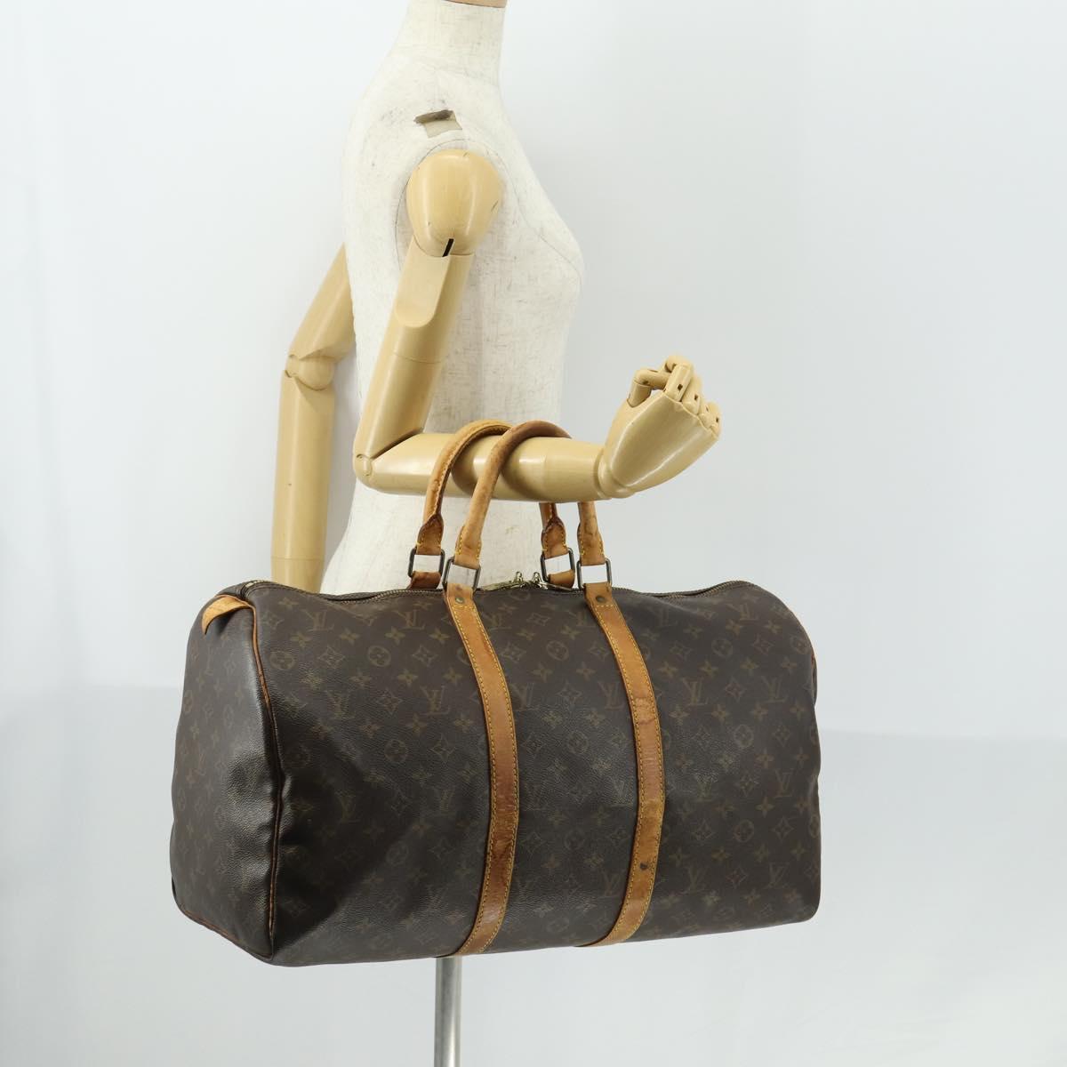 LOUIS VUITTON Monogram Keepall 50 Boston Bag M41426 LV Auth 158350
