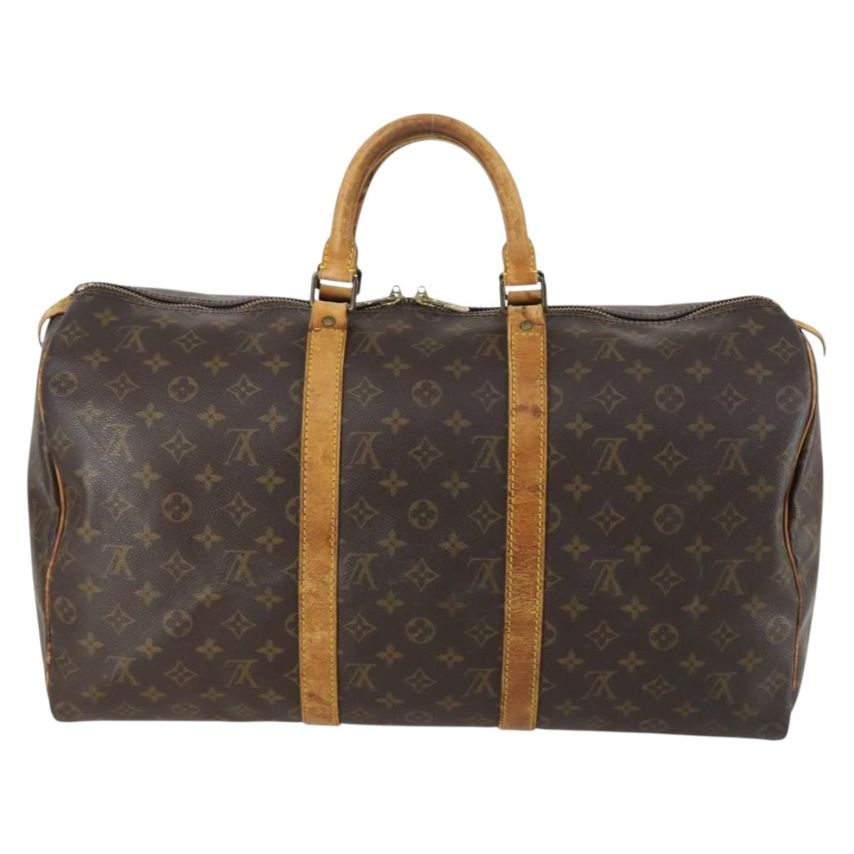 LOUIS VUITTON Monogram Keepall 50 Boston Bag M41426 LV Auth 158350