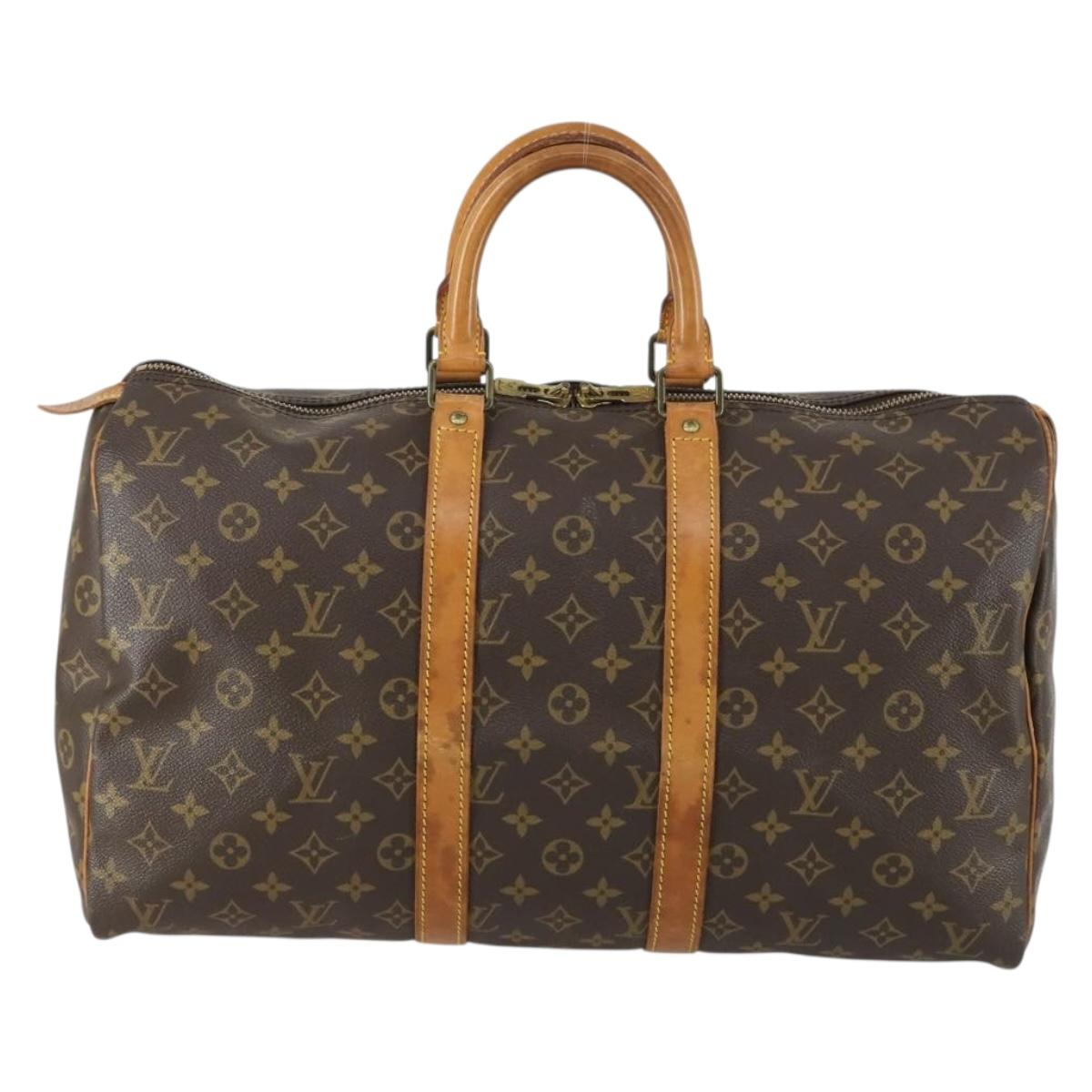 LOUIS VUITTON Monogram Keepall 45 Boston Bag M41428 LV Auth 158351