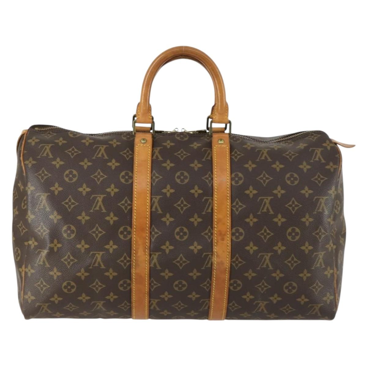LOUIS VUITTON Monogram Keepall 45 Boston Bag M41428 LV Auth 158351