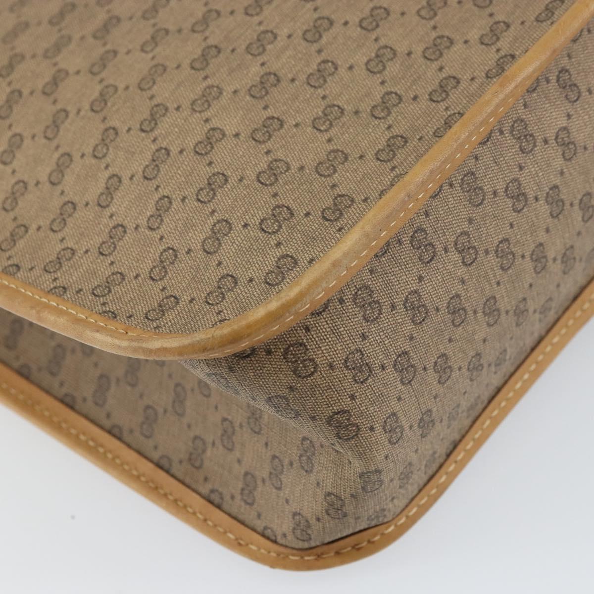 GUCCI Micro GG Supreme Tote Bag PVC Beige Gold 14 002 4428 Auth 158385