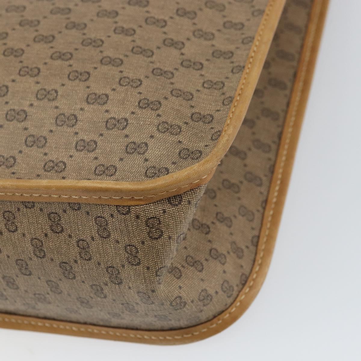 GUCCI Micro GG Supreme Tote Bag PVC Beige Gold 14 002 4428 Auth 158385
