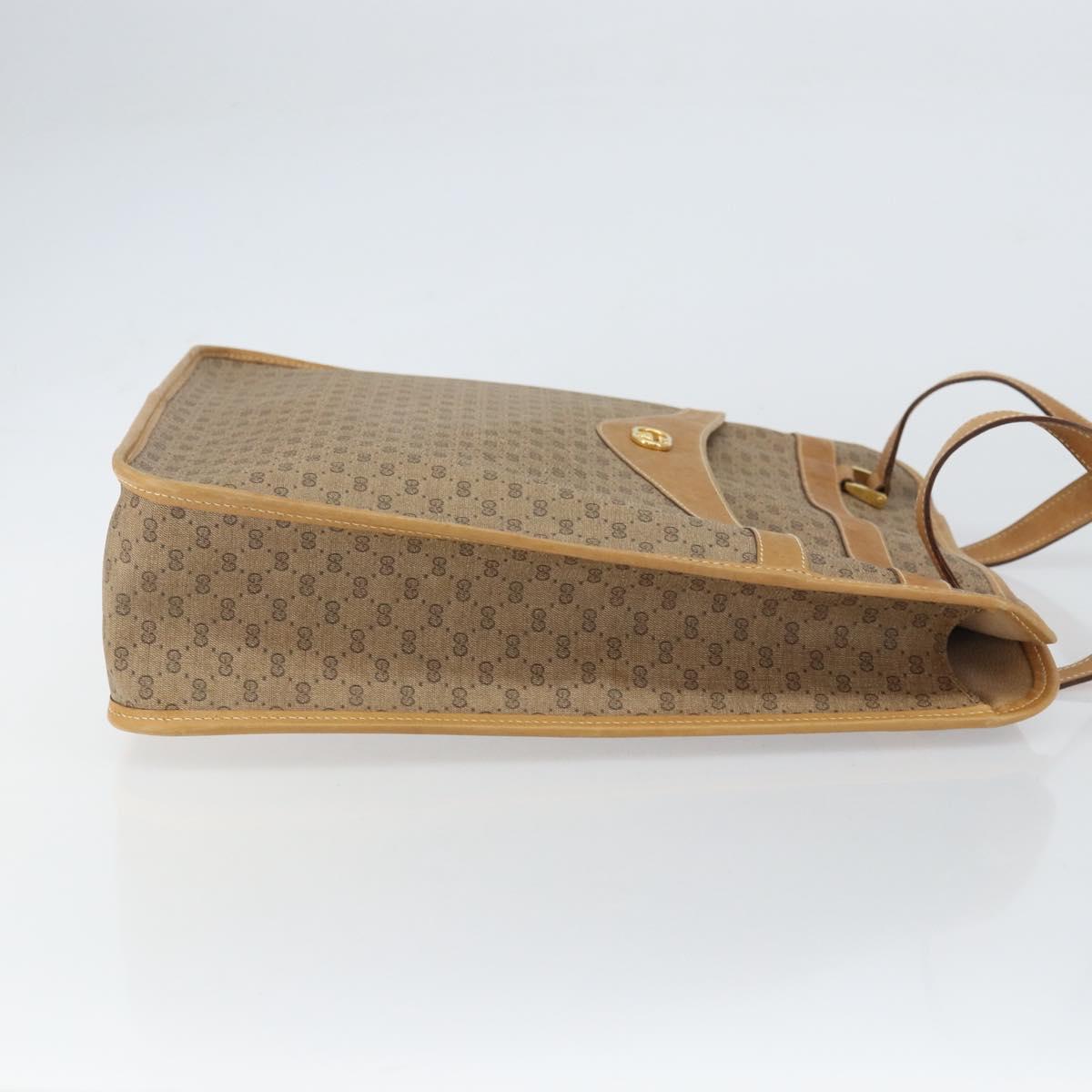 GUCCI Micro GG Supreme Tote Bag PVC Beige Gold 14 002 4428 Auth 158385