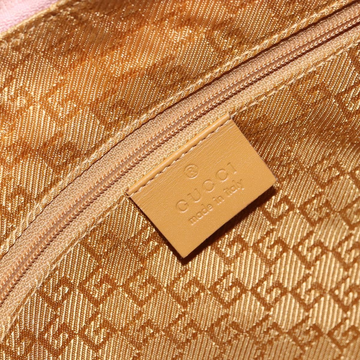 GUCCI Hand Bag Suede Pink Gold 001 3386 1705 Auth 158392