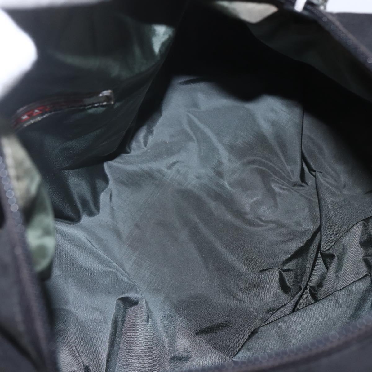 PRADA Sports Hand Bag Nylon Black Silver Auth 158398