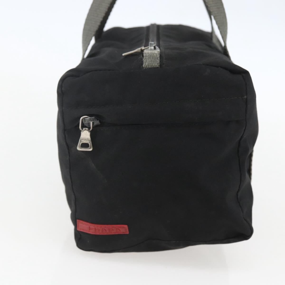 PRADA Sports Hand Bag Nylon Black Silver Auth 158398