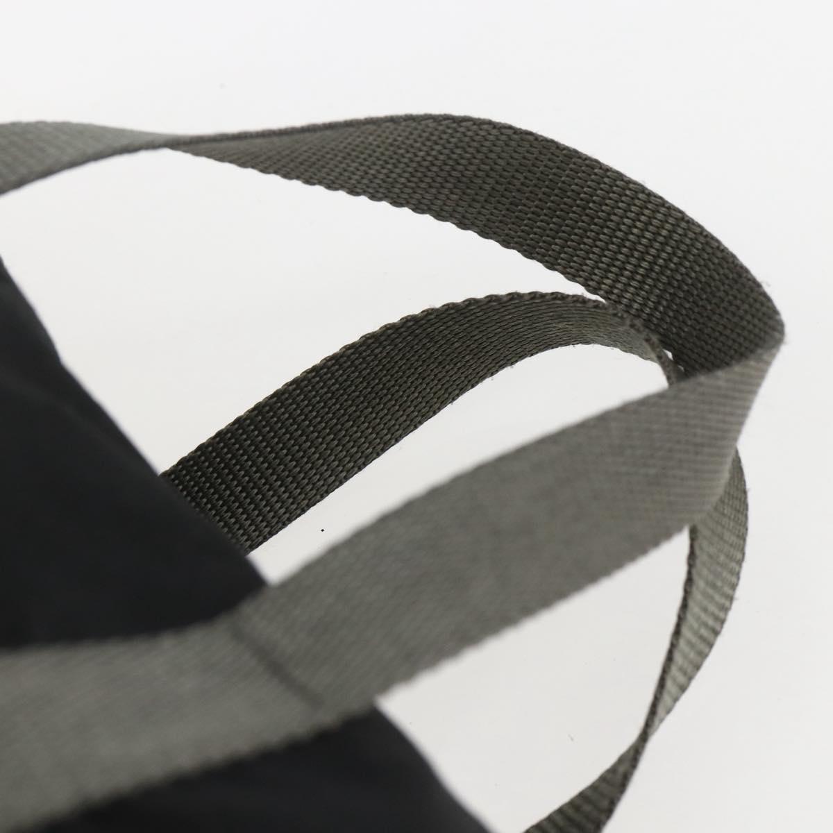 PRADA Sports Hand Bag Nylon Black Silver Auth 158398