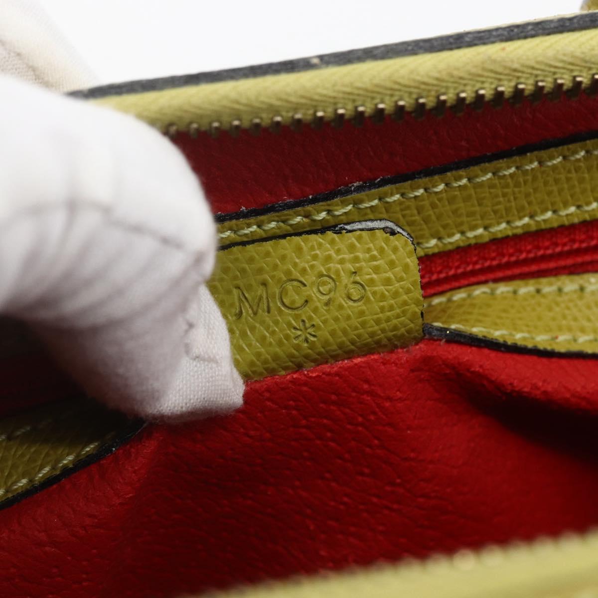 CELINE Hand Bag Leather Yellow Gold Auth 158409