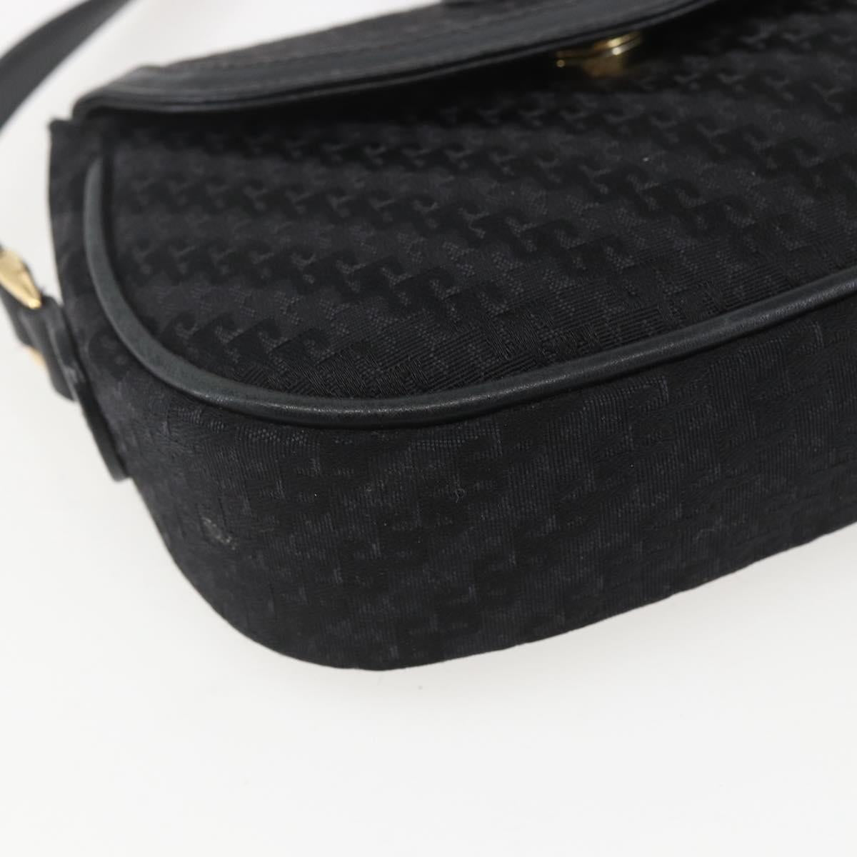 GUCCI Shoulder Bag Old Gucci Black Gold Auth 158414