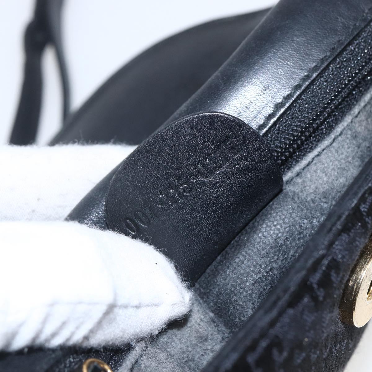 GUCCI Shoulder Bag Old Gucci Black Gold Auth 158414