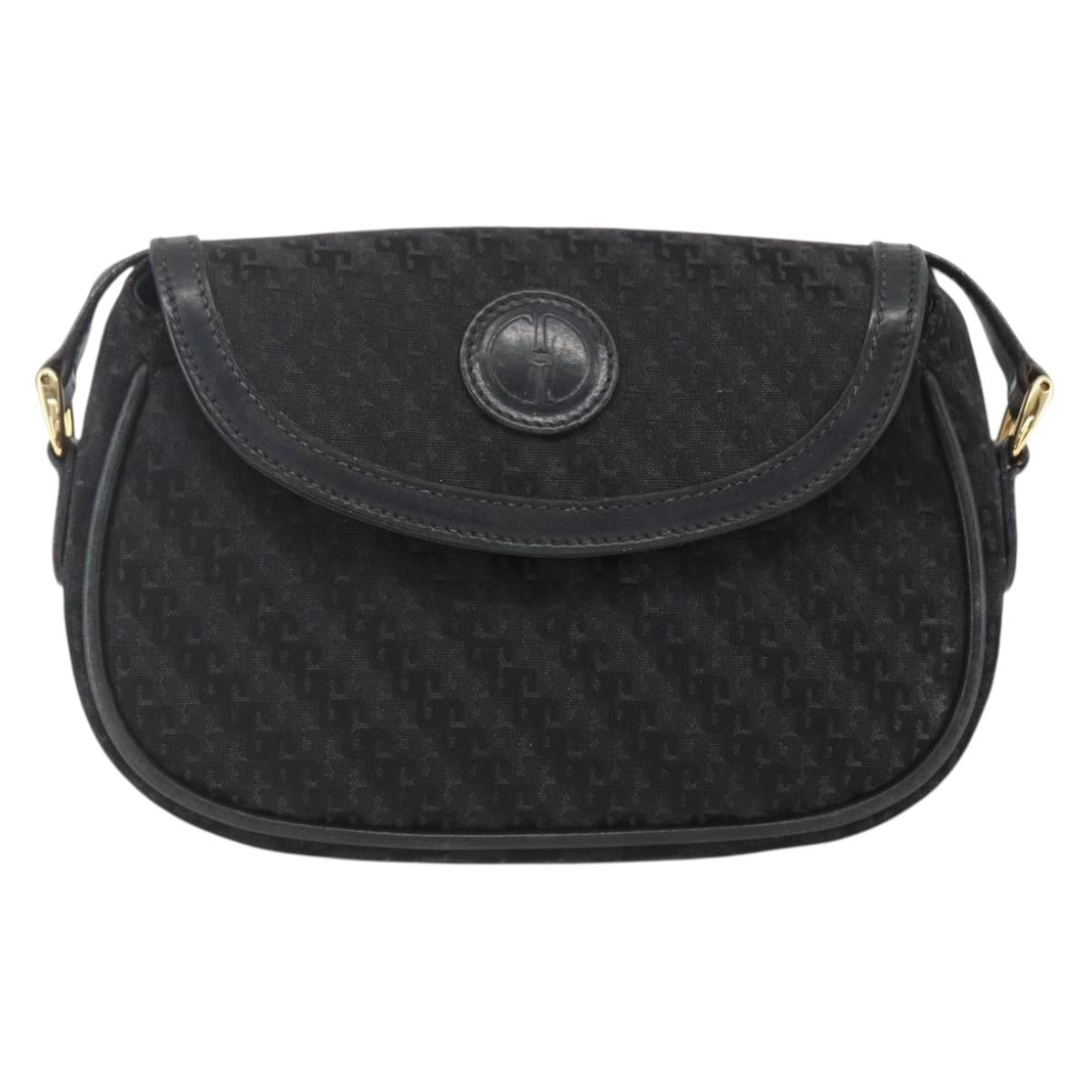 GUCCI Shoulder Bag Old Gucci Black Gold Auth 158414