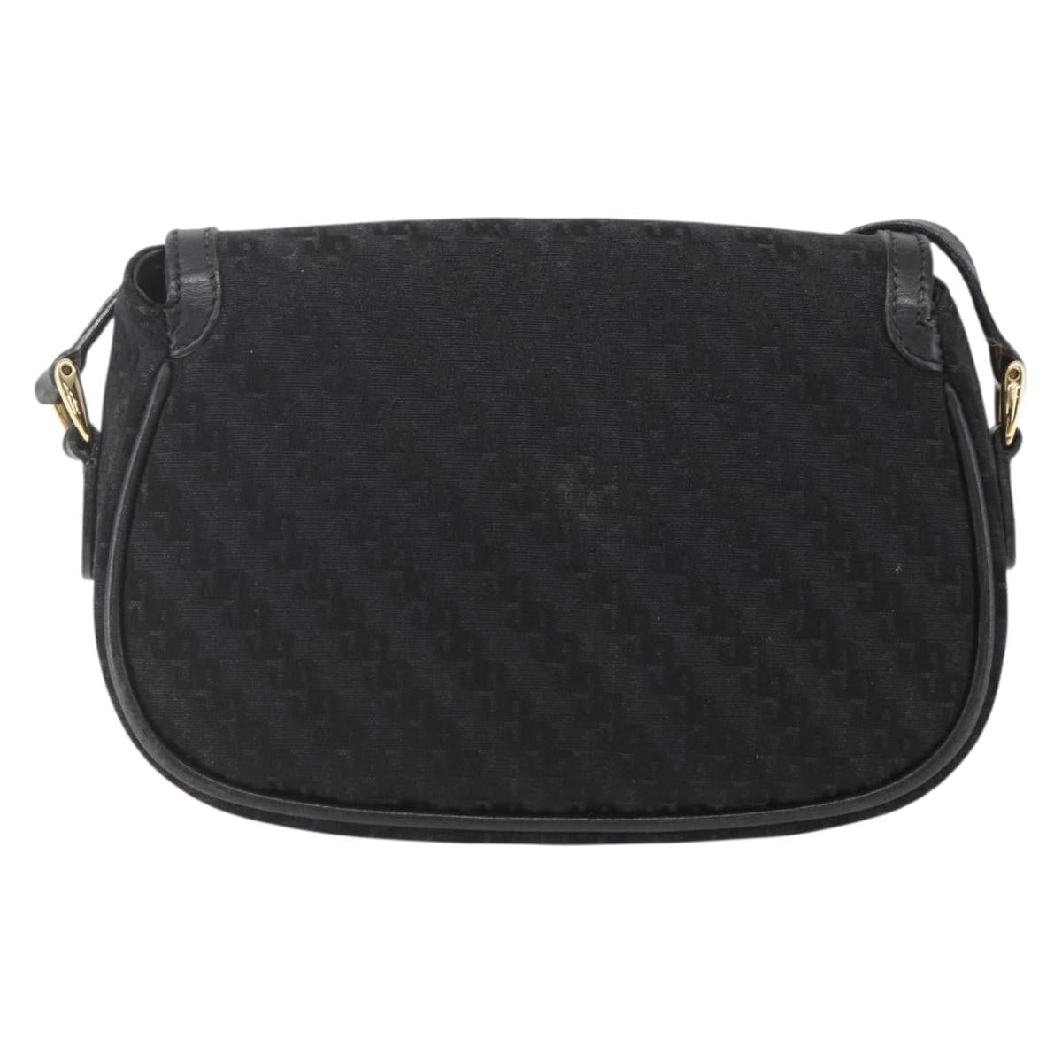 GUCCI Shoulder Bag Old Gucci Black Gold Auth 158414