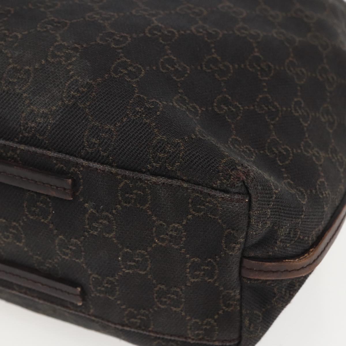 GUCCI GG Canvas Tote Bag Black 101341 Auth 158421