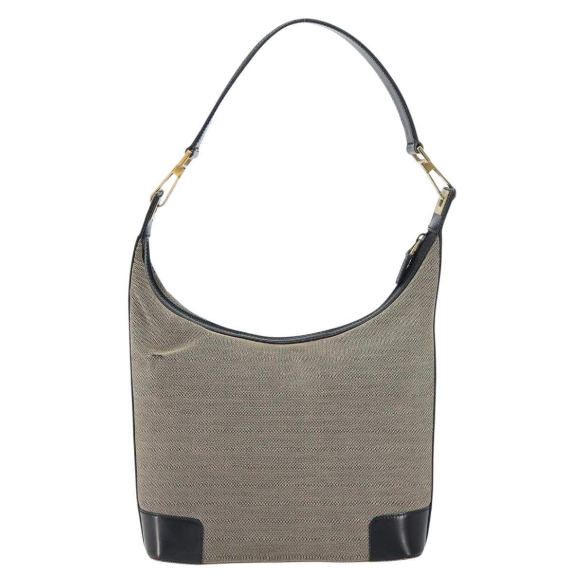 GUCCI Shoulder Bag Canvas Beige Gold 001 4204 Auth 158461