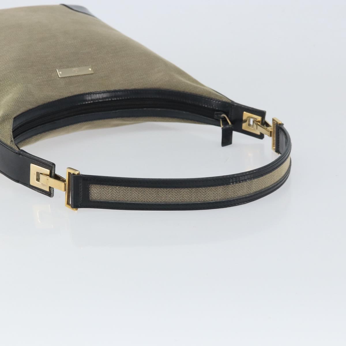 GUCCI Shoulder Bag Canvas Beige Gold 001 4204 Auth 158461