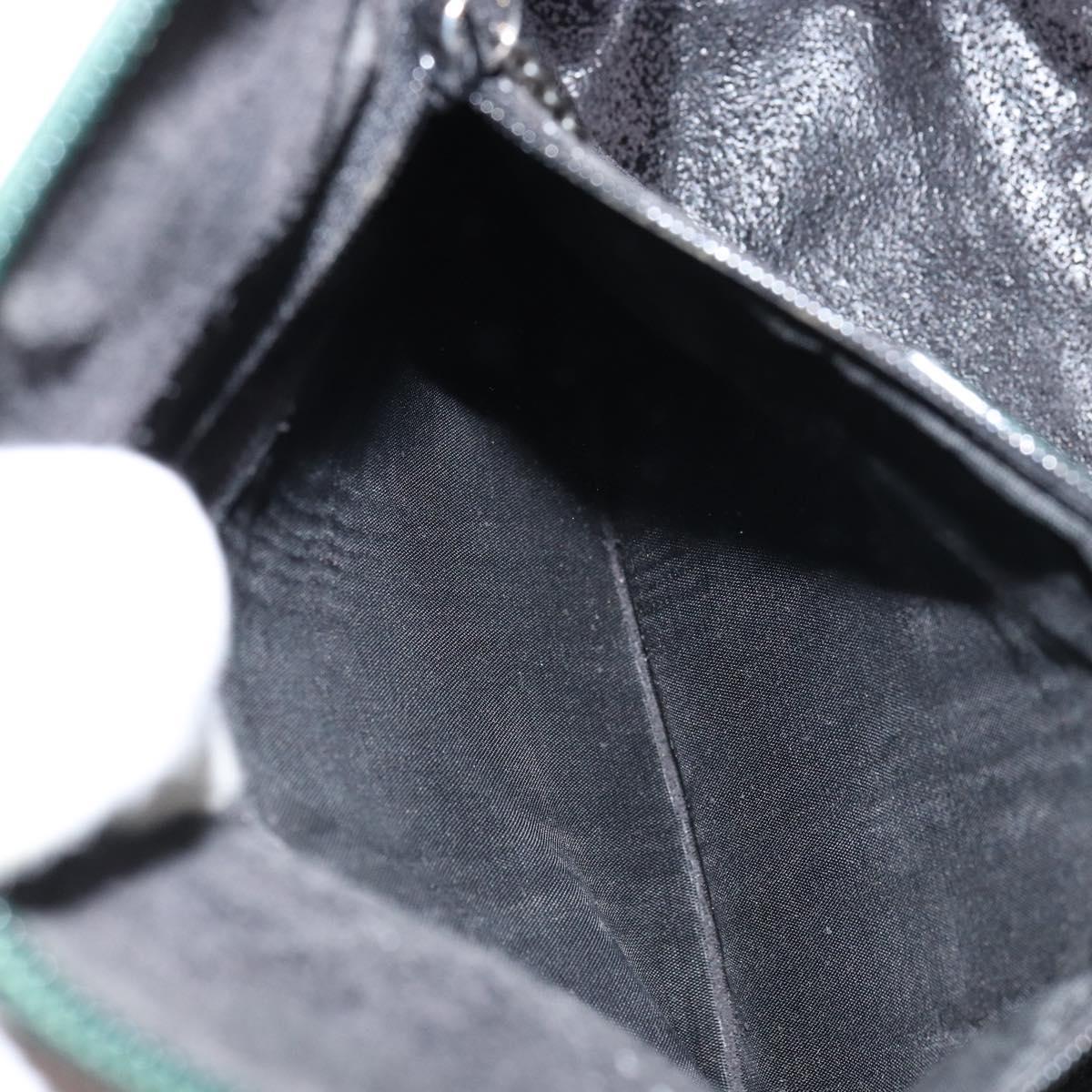GUCCI Shoulder Bag Enamel Green Silver Auth 158465