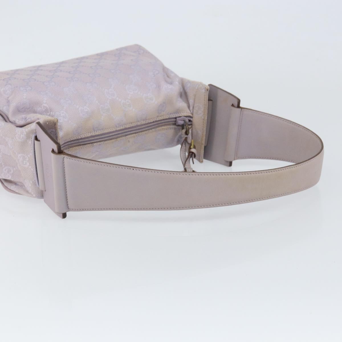 GUCCI GG Canvas Shoulder Bag Purple Gold 92699 Auth 158466