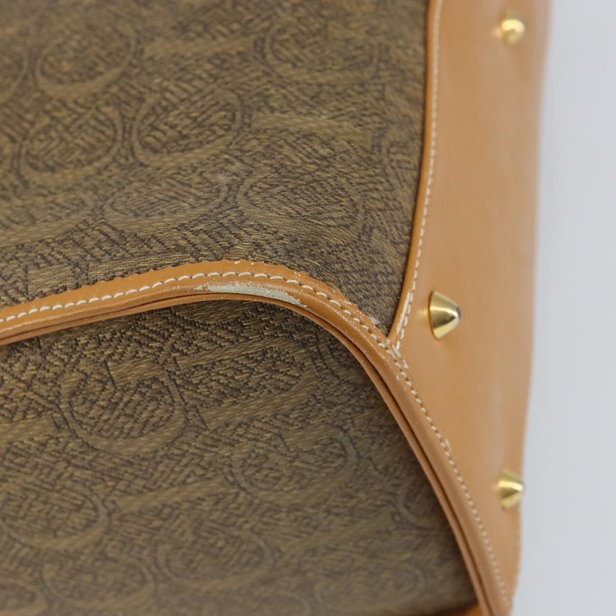 GUCCI Hand Bag Leather Beige Gold 002 58 0219 Auth 158470