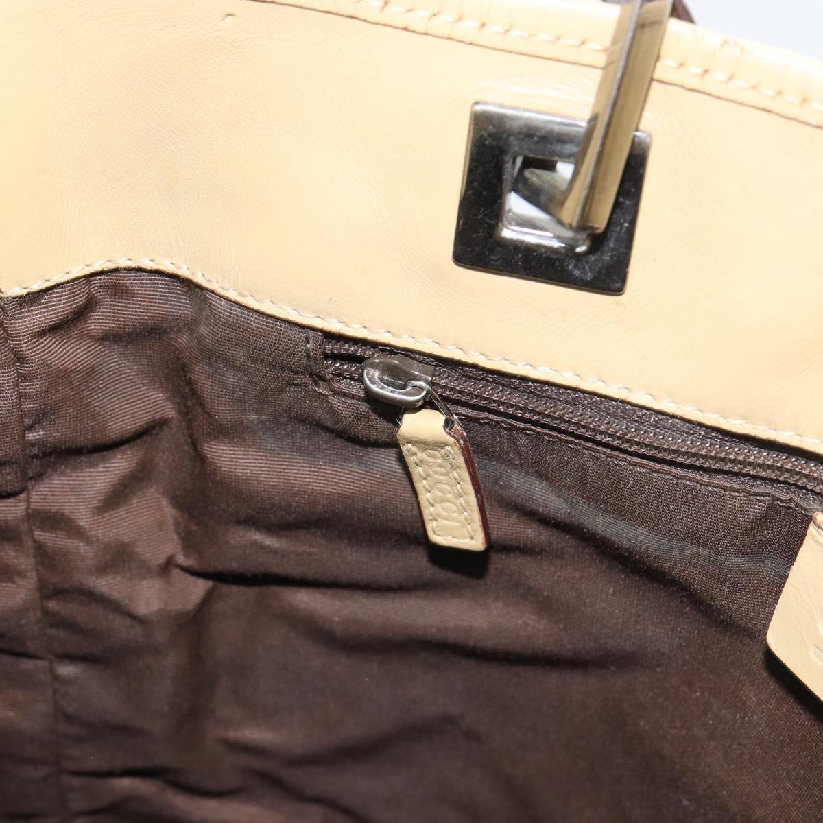 GUCCI GG Canvas Tote Bag Beige Gold 31244 Auth 158476