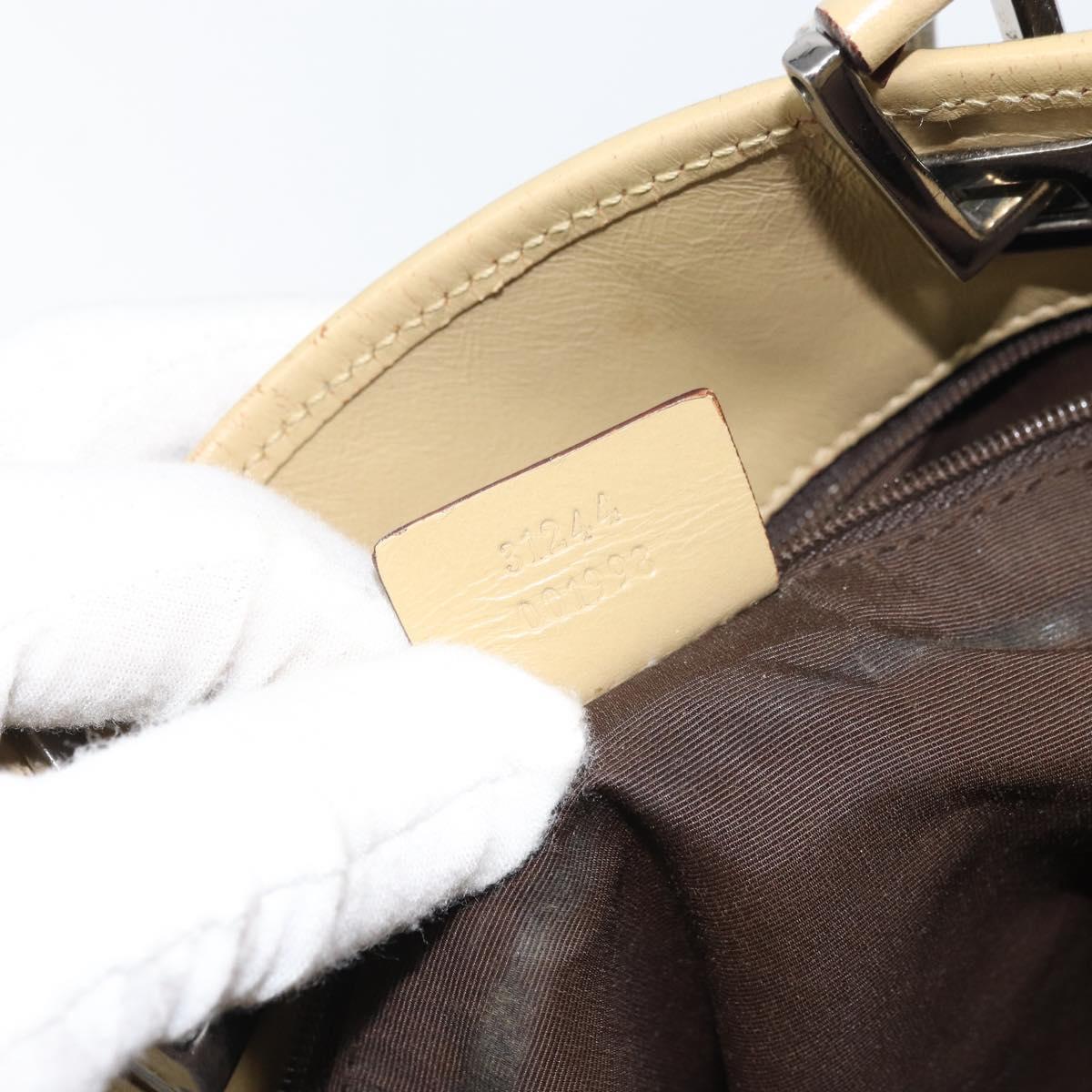 GUCCI GG Canvas Tote Bag Beige Gold 31244 Auth 158476