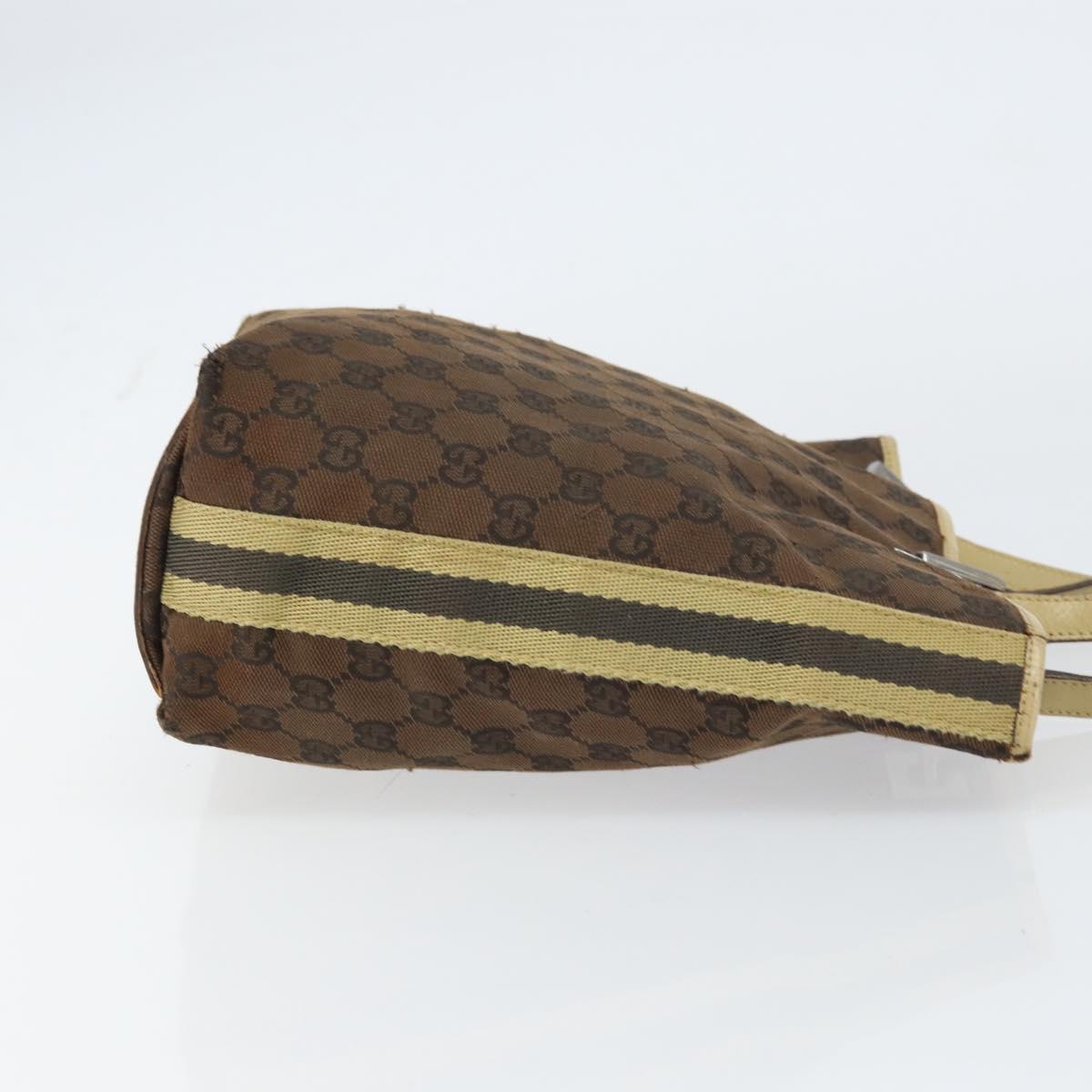 GUCCI GG Canvas Tote Bag Beige Gold 31244 Auth 158476